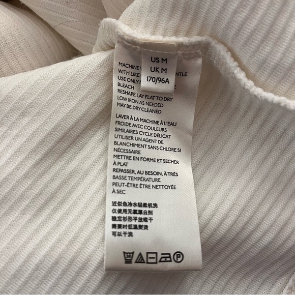 Maeve Anthropologie Stripe Texture Boatneck Long Sleeve Sweater Cream - Picture 4 of 7